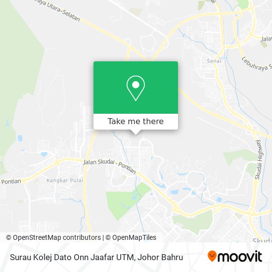 Surau Kolej Dato Onn Jaafar UTM map