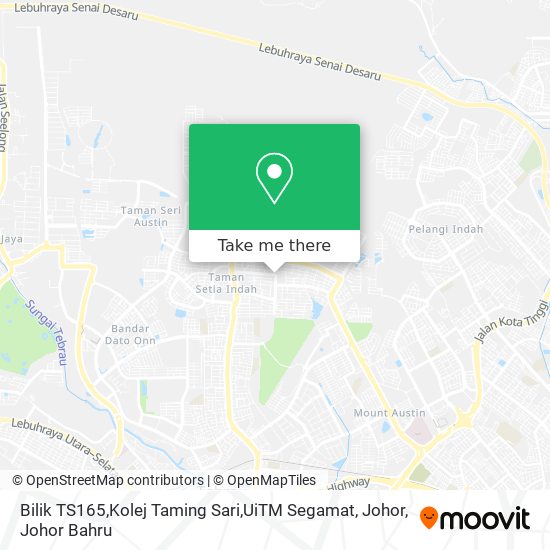 Bilik TS165,Kolej Taming Sari,UiTM Segamat, Johor map