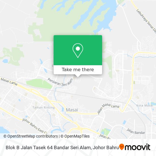 Blok B Jalan Tasek 64 Bandar Seri Alam map