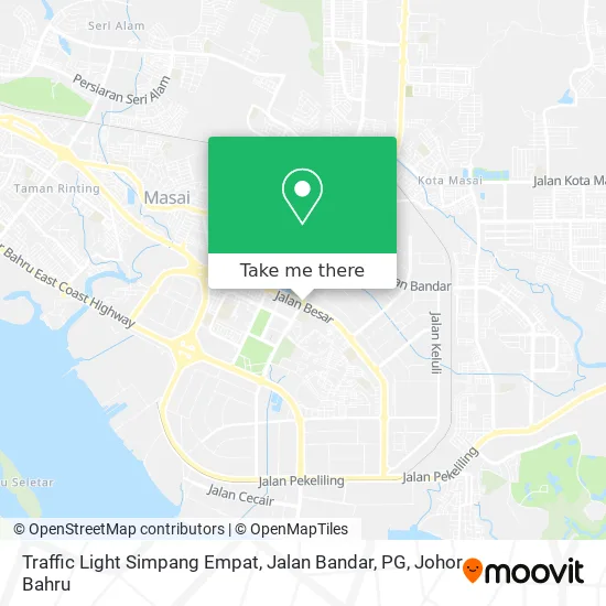 Traffic Light Simpang Empat, Jalan Bandar, PG map