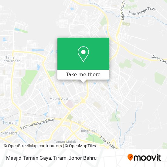 Masjid Taman Gaya, Tiram map