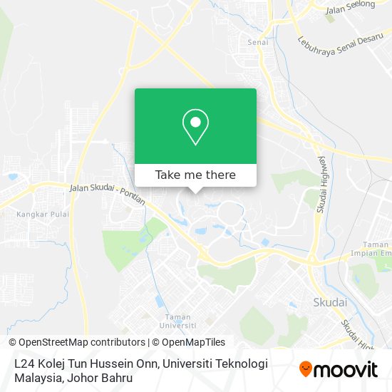 L24 Kolej Tun Hussein Onn, Universiti Teknologi Malaysia map