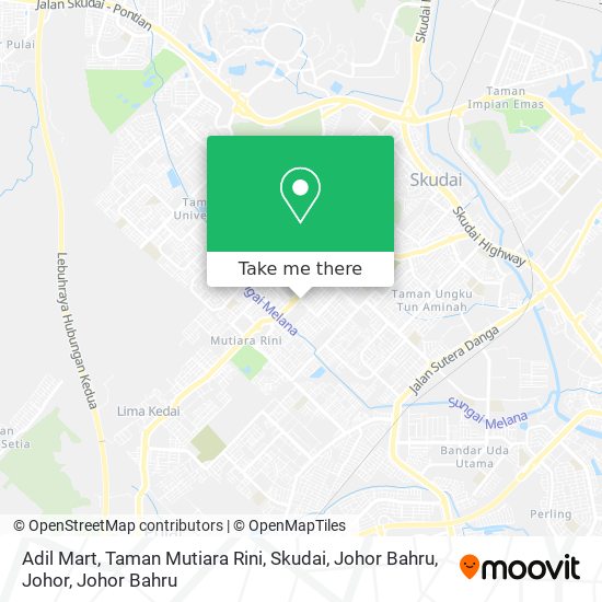 Adil Mart, Taman Mutiara Rini, Skudai, Johor Bahru, Johor map