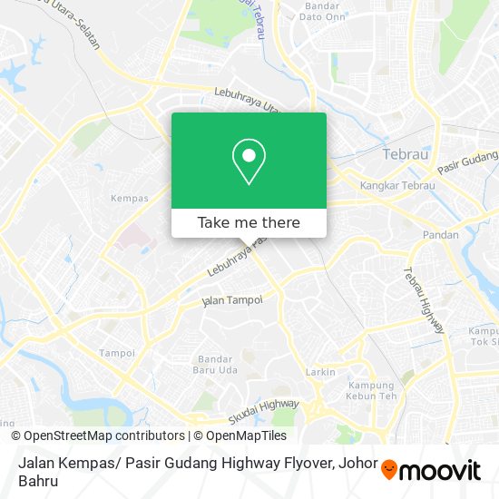 Jalan Kempas/ Pasir Gudang Highway Flyover map