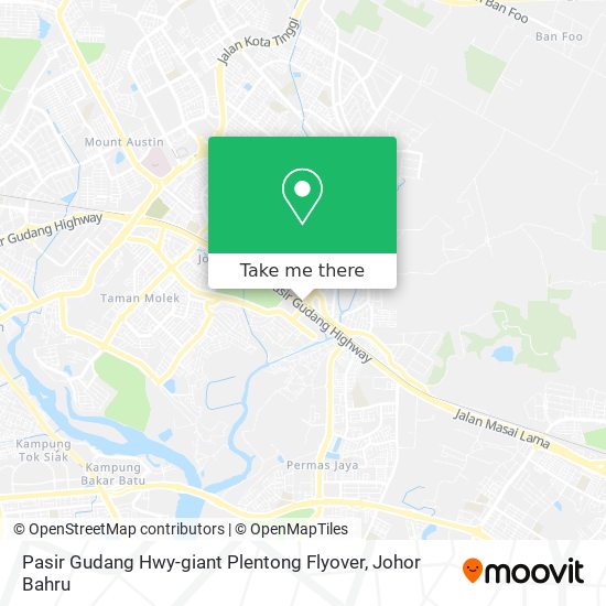 Pasir Gudang Hwy-giant Plentong Flyover map