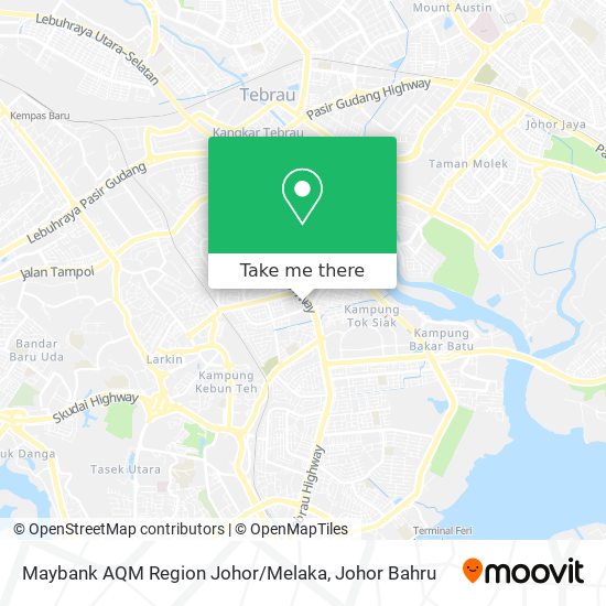 Maybank AQM Region Johor / Melaka map