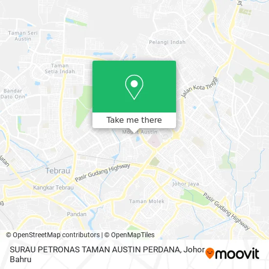 SURAU PETRONAS TAMAN AUSTIN PERDANA map