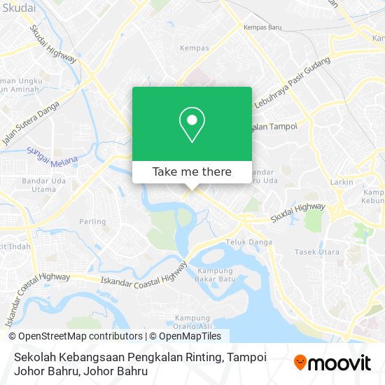 Sekolah Kebangsaan Pengkalan Rinting, Tampoi Johor Bahru map