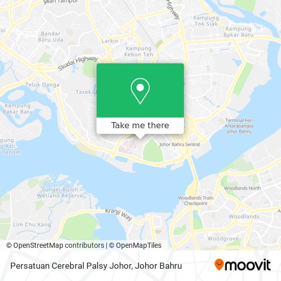 Persatuan Cerebral Palsy Johor map