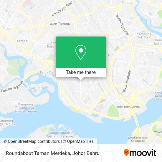 Roundabout Taman Merdeka map