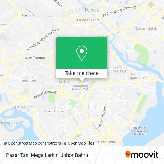 Pasar Tani Mega Larkin map