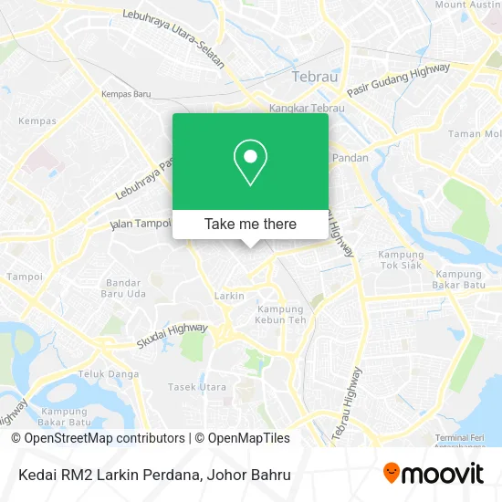 Kedai RM2 Larkin Perdana map