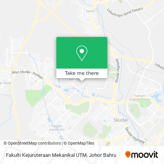Fakulti Kejuruteraan Mekanikal UTM map