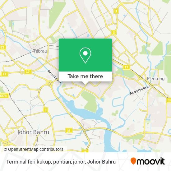 Terminal feri kukup, pontian, johor map