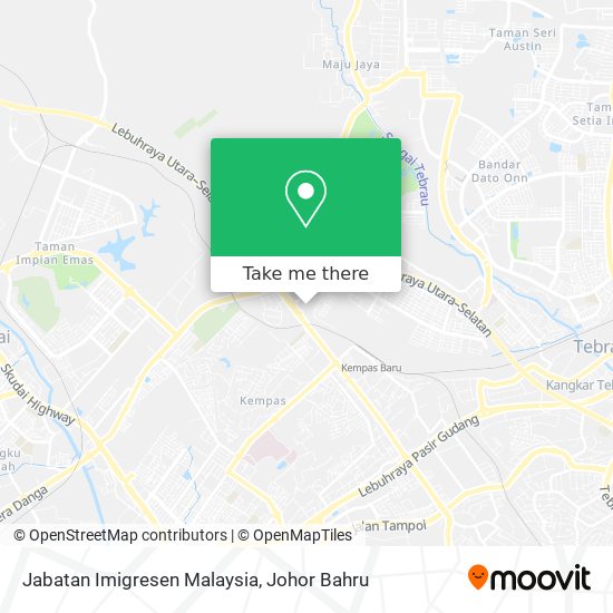 如何坐公交去Johor Baharu的Jabatan Imigresen Malaysia?