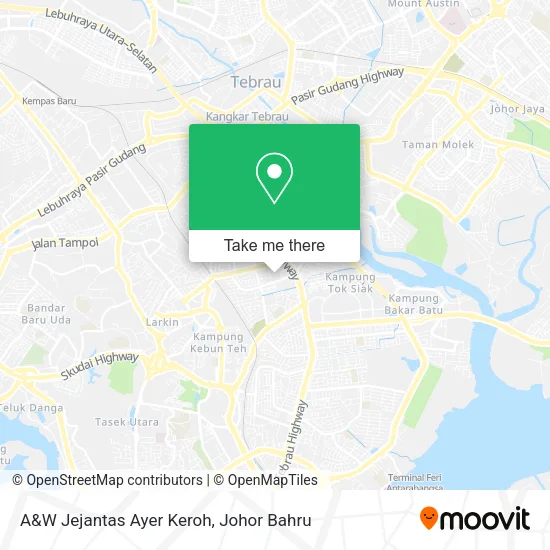 A&W Jejantas Ayer Keroh map