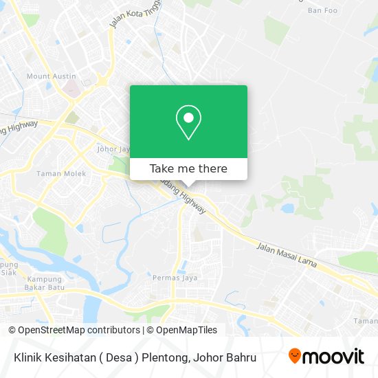 Klinik Kesihatan ( Desa ) Plentong map