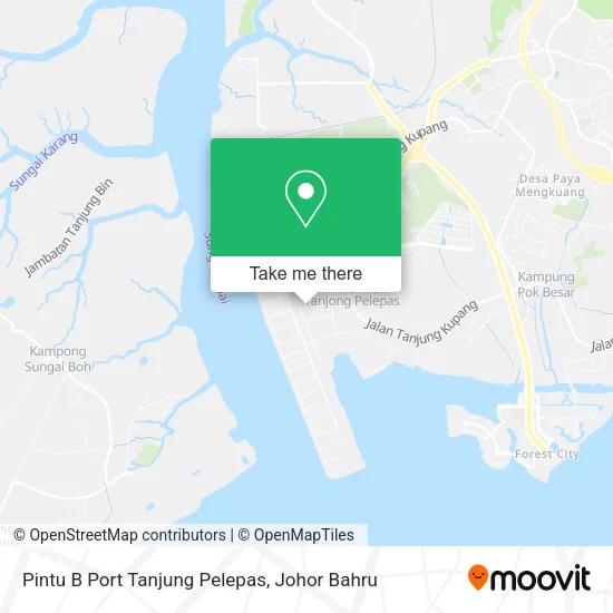 Pintu B Port Tanjung Pelepas map