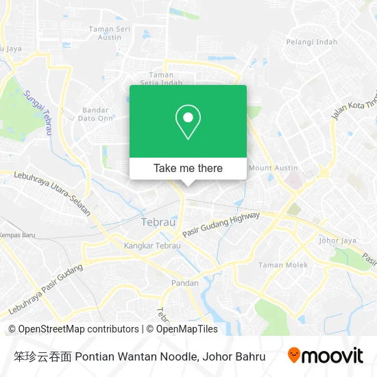 笨珍云吞面 Pontian Wantan Noodle map