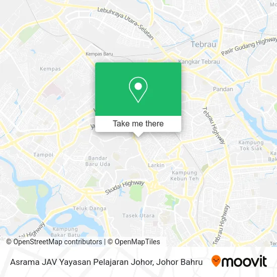 Asrama JAV Yayasan Pelajaran Johor map