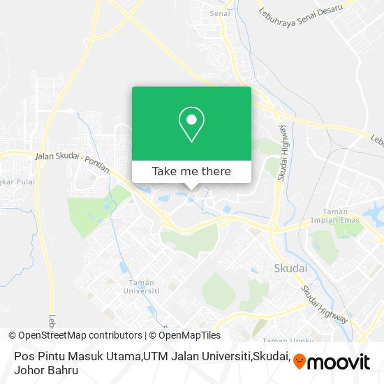 Pos Pintu Masuk Utama,UTM Jalan Universiti,Skudai map