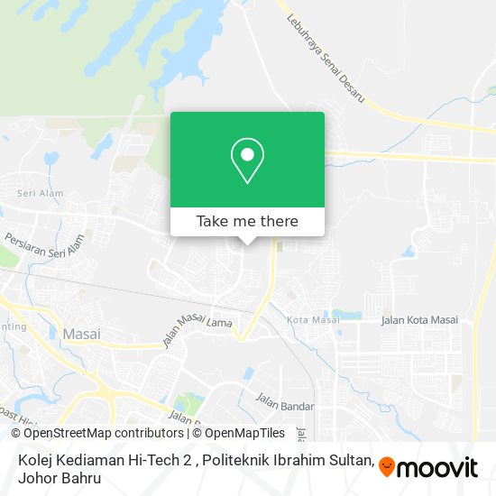 Kolej Kediaman Hi-Tech 2 , Politeknik Ibrahim Sultan map