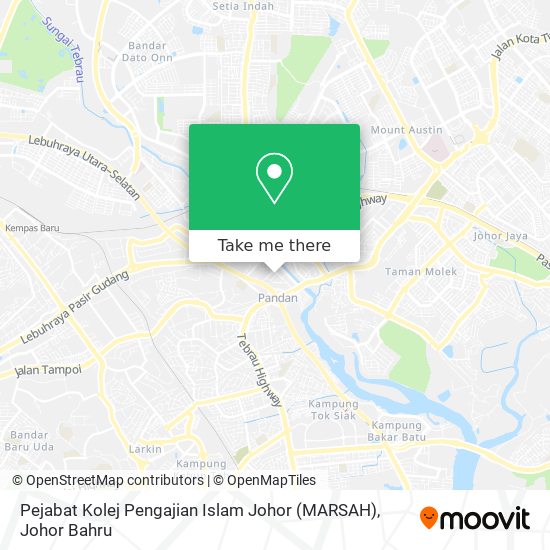 Pejabat Kolej Pengajian Islam Johor (MARSAH) map