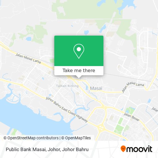 Public Bank Masai, Johor map