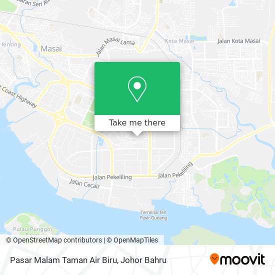 Pasar Malam Taman Air Biru map