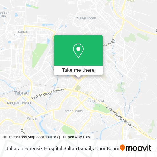 Jabatan Forensik Hospital Sultan Ismail map