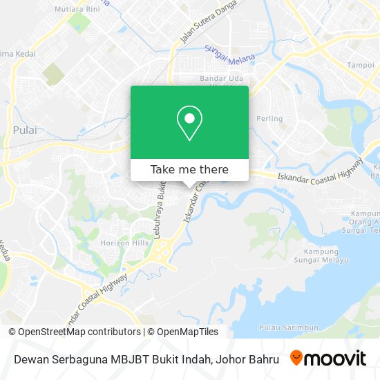 Dewan Serbaguna MBJBT Bukit Indah map