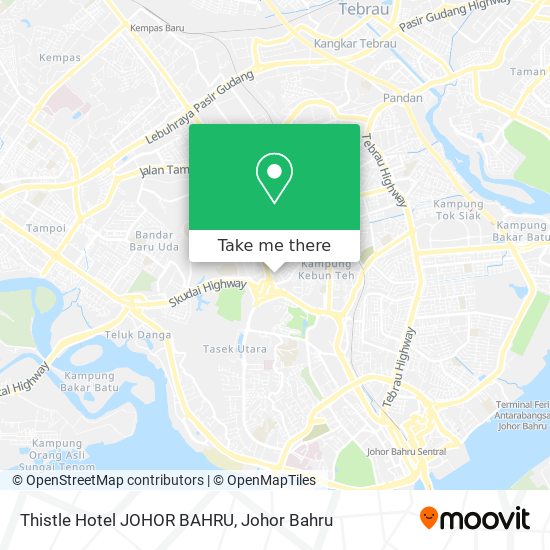 Thistle Hotel JOHOR BAHRU map