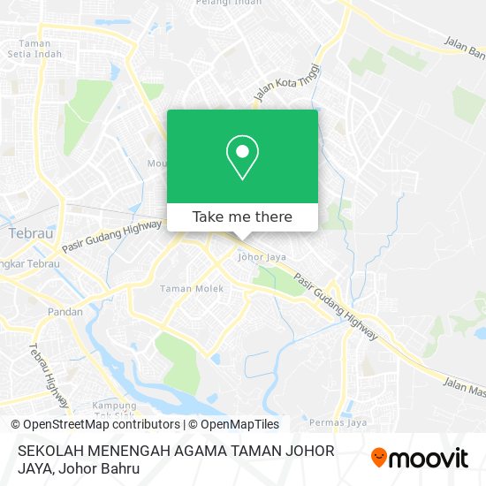 SEKOLAH MENENGAH AGAMA TAMAN JOHOR JAYA map