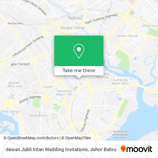 dewan Jubli Intan Wedding  Invitations map