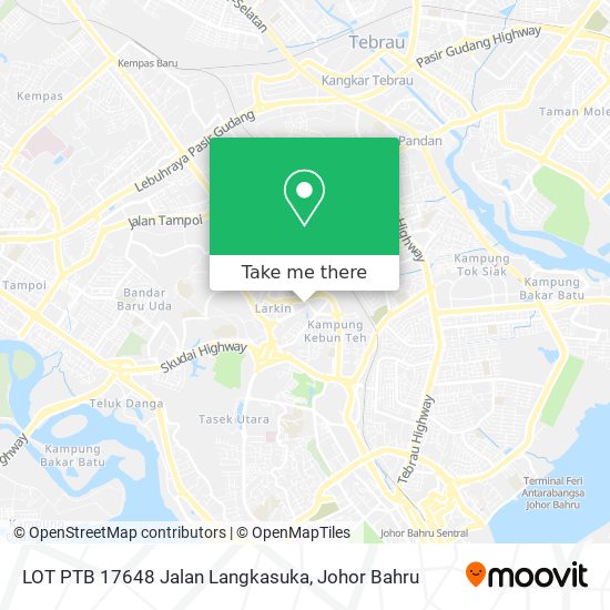 LOT PTB 17648 Jalan Langkasuka map