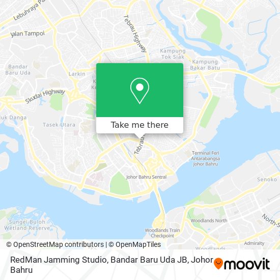 RedMan Jamming Studio, Bandar Baru Uda JB map