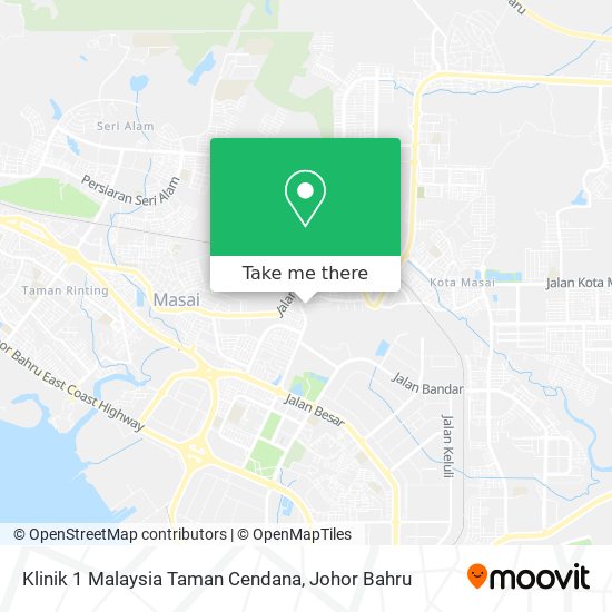 Klinik 1 Malaysia Taman Cendana map