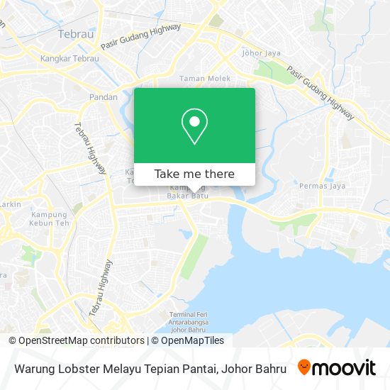 Warung Lobster Melayu Tepian Pantai map