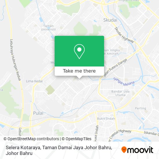 Selera Kotaraya, Taman Damai Jaya Johor Bahru map