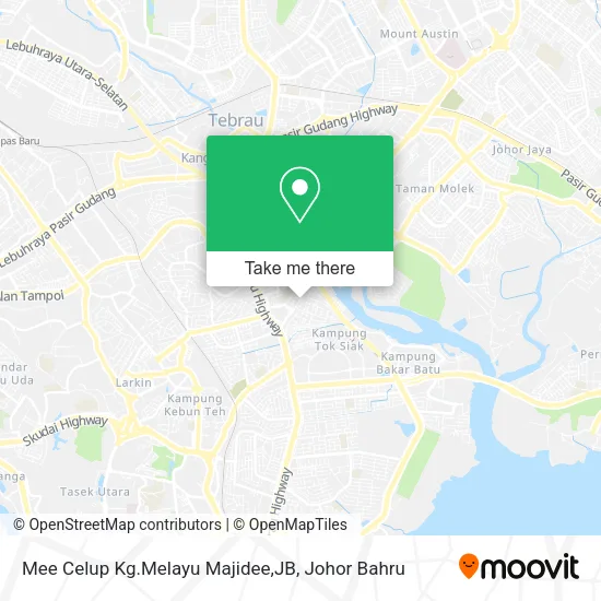 Mee Celup Kg.Melayu Majidee,JB map