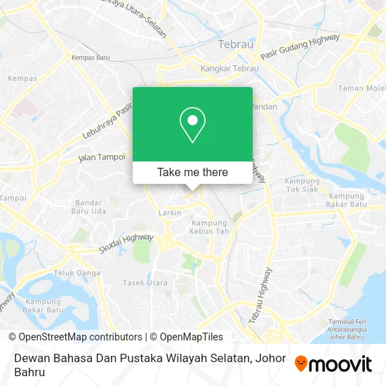 Dewan Bahasa Dan Pustaka Wilayah Selatan map