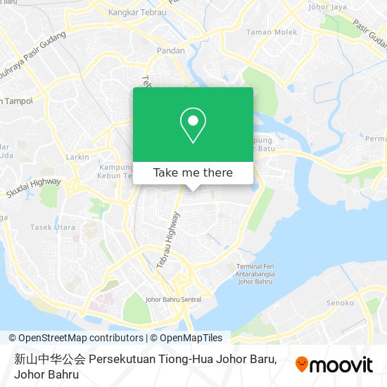 新山中华公会 Persekutuan Tiong-Hua Johor Baru map