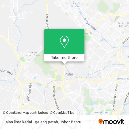 jalan lima kedai - gelang patah map