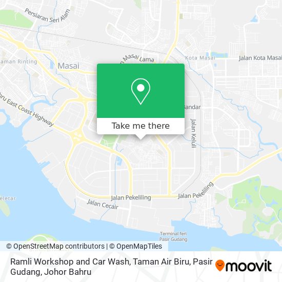 Ramli Workshop and Car Wash, Taman Air Biru, Pasir Gudang map