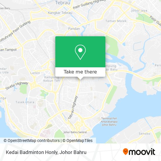 Kedai Badminton Honly map