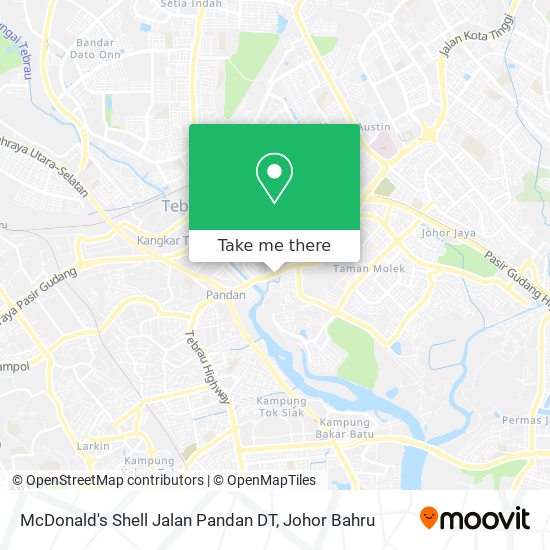 McDonald's Shell Jalan Pandan DT map