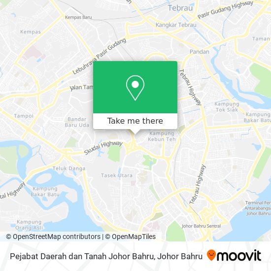 Pejabat Daerah dan Tanah Johor Bahru map