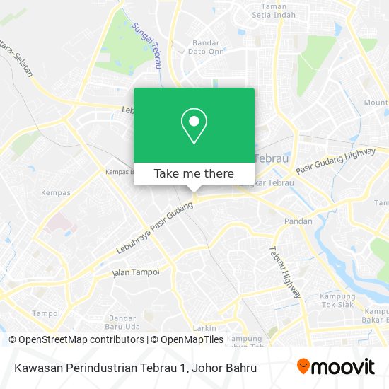 Kawasan Perindustrian Tebrau 1 map