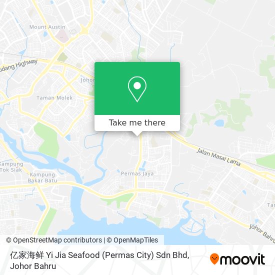 亿家海鲜 Yi Jia Seafood (Permas City) Sdn Bhd map