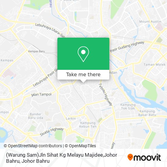 (Warung Sam)Jln Sihat Kg Melayu Majidee,Johor Bahru map